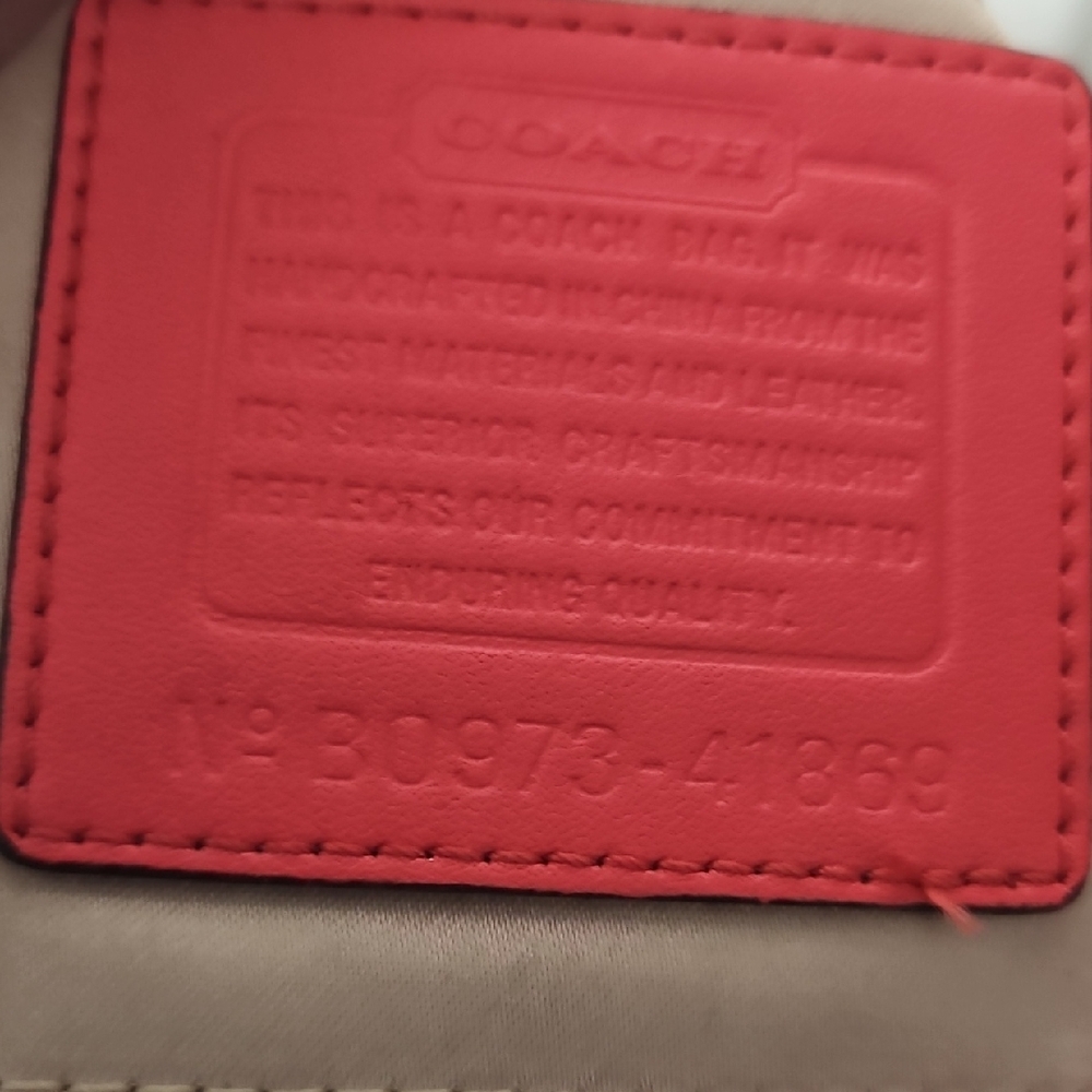Coach EUC Zoe Vibrant Red Patent Leather Shoulder Bag - Picture 12 of 13